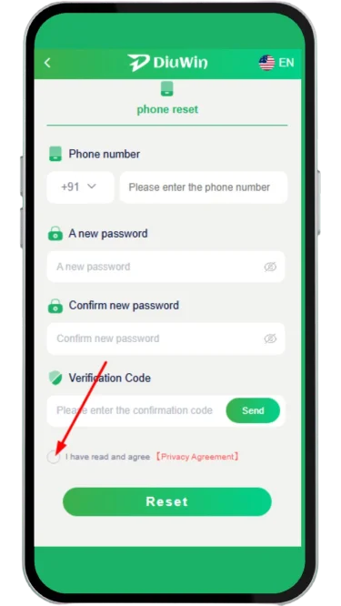 Tick privacy agreement to reset